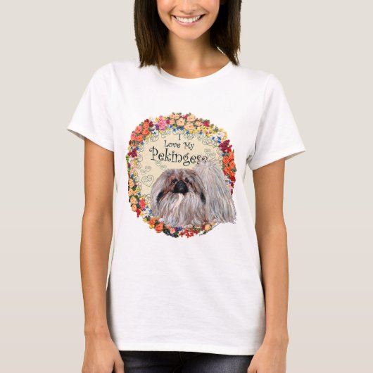 Ik hou van mijn Pekingees T-shirt (Voorkant)