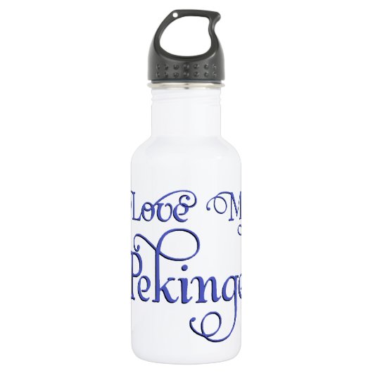 Ik hou van mijn Pekingees Waterfles (Voorkant)