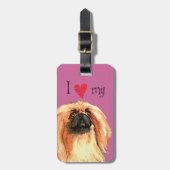 Ik hou van mijn pekingese bagagelabel (Voorkant verticaal)