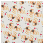 Ik hou van mijn pekingese stof (Swatch)