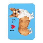 Ik hou van mijn Pembroke Welsh Corgi Magneet (Verticaal)