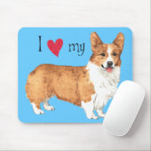 Ik hou van mijn Pembroke Welsh Corgi Muismat (Met muis)