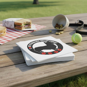 Ik hou van mijn Pembroke Welsh Corgi Napkins Servet