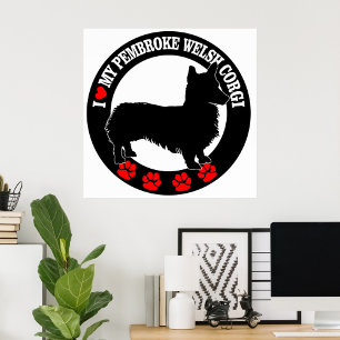 Ik hou van mijn Pembroke Welsh Corgi Poster
