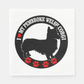 Ik hou van mijn Pembroke Welsh Corgi servetten (Voorkant)