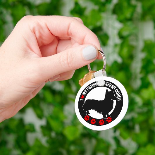 Ik hou van mijn Pembroke Welsh Corgi Sleutelhanger