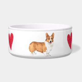 Ik hou van mijn Pembroke Welsh Corgi Voerbakje