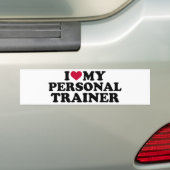 Ik hou van mijn persoonlijke trainer bumpersticker (Op auto)