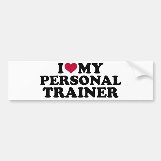 Ik hou van mijn persoonlijke trainer bumpersticker (Voorkant)