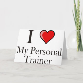 Ik hou van mijn persoonlijke trainer kaart