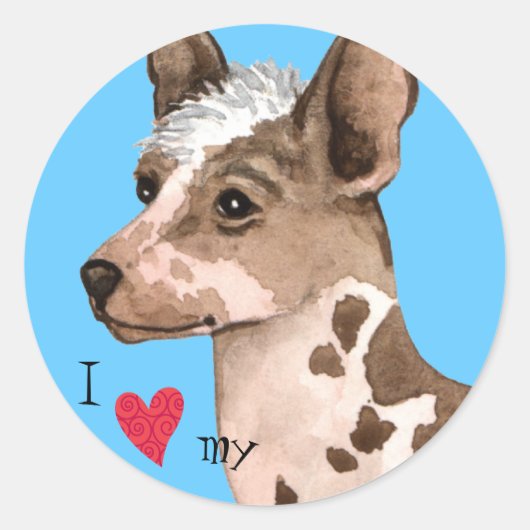 Ik hou van mijn Peruaanse Inca Orchid Ronde Sticker (Voorkant)