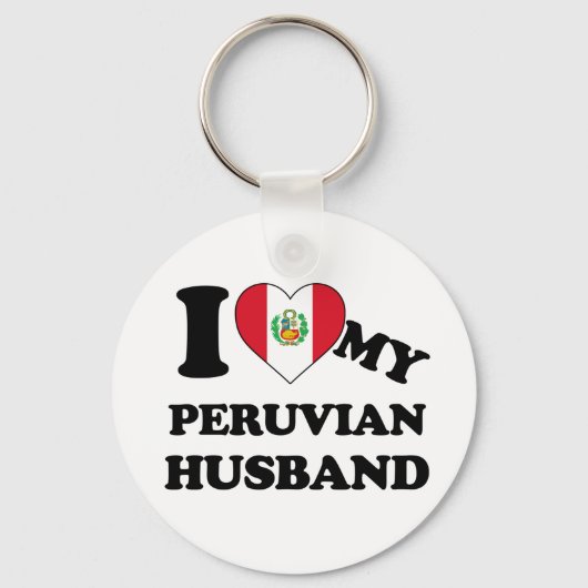 Ik hou van mijn Peruaanse man Sleutelhanger (Voorkant)