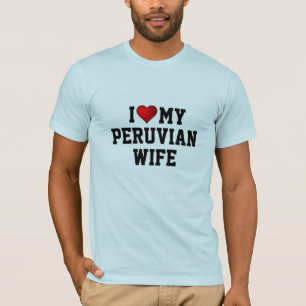Ik hou van mijn Peruaanse vrouw T-shirt