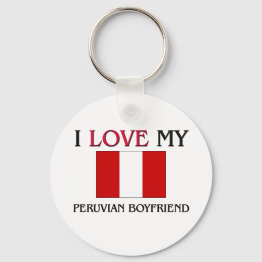 Ik hou van mijn Peruviaanse vriend Sleutelhanger (Voorkant)