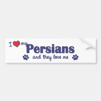 Ik hou van mijn Perzen (meerdere katten) Bumpersticker