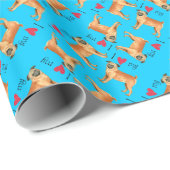 Ik hou van mijn petit Brabancon Cadeaupapier (Rol Hoek)