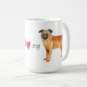 Ik hou van mijn petit Brabancon Koffiemok (Voorkant rechts)