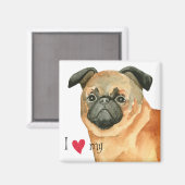 Ik hou van mijn petit Brabancon Magneet (Voorkant / Achterkant)