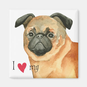 Ik hou van mijn petit Brabancon Magneet