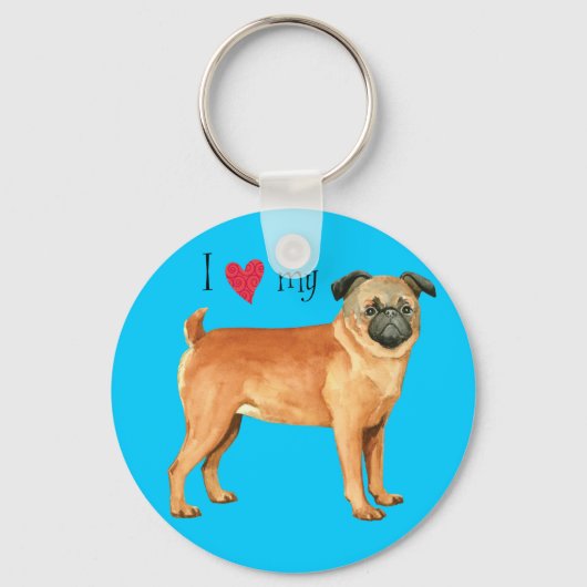 Ik hou van mijn petit Brabancon Sleutelhanger (Voorkant)