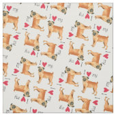 Ik hou van mijn petit Brabancon Stof (Swatch)