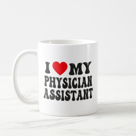 Ik hou van mijn Physician Assistant Grappige Valen Koffiemok (Links)