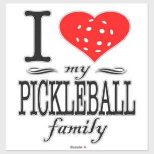 Ik hou van mijn Pickleball Family Gezegde Sticker