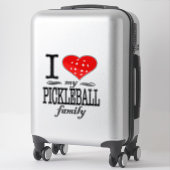Ik hou van mijn Pickleball Family Gezegde Sticker (Koffer)