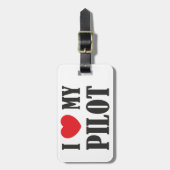 Ik hou van mijn piloot bagagelabel (Voorkant verticaal)