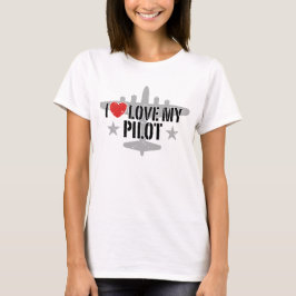 Ik hou van mijn piloot t-shirt