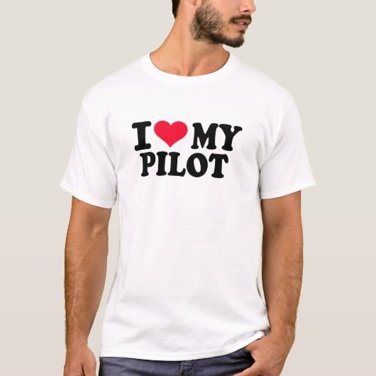 Ik hou van mijn piloot t-shirt (Voorkant)