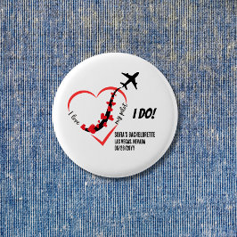 Ik hou van mijn piloot, vliegtuig harten, vrijgeze ronde button 3,2 cm