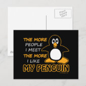Ik hou van mijn pinguïn briefkaart (Voorkant / Achterkant)