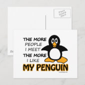 Ik hou van mijn pinguïn briefkaart (Voorkant / Achterkant)