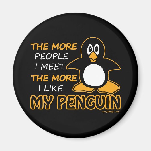 Ik hou van mijn pinguïn magneet (Voorkant)