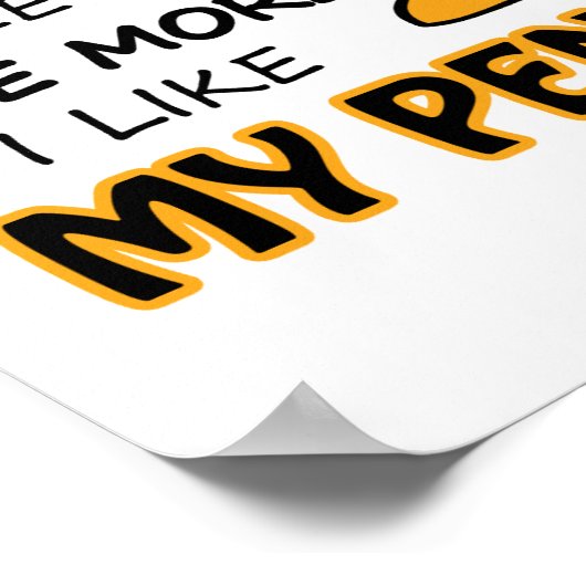 Ik hou van mijn pinguïn poster (Hoek)