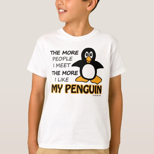 Ik hou van mijn pinguïn t-shirt (Voorkant)