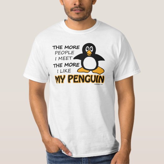 Ik hou van mijn pinguïn t-shirt (Voorkant)