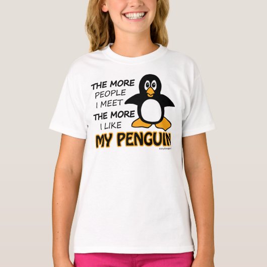 Ik hou van mijn pinguïn t-shirt (Voorkant)