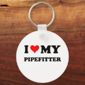 Ik hou van mijn Pipefitter Sleutelhanger (Voorkant)