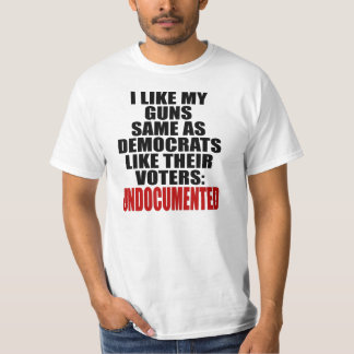 Ik hou van mijn pistolen zoals democraten zoals hu t-shirt