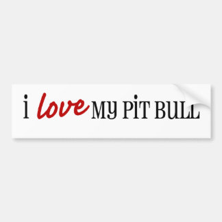 Ik hou van mijn Pit Bull Bumpersticker