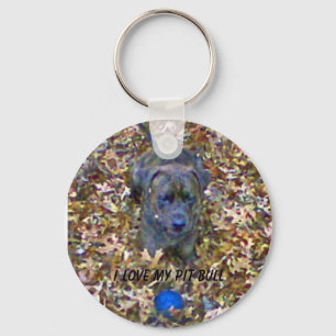 Ik hou van mijn Pit Bull Sleutelhanger