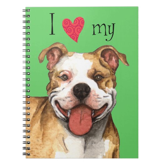Ik hou van mijn Pit Bull Terrier Notitieboek (Voorkant)