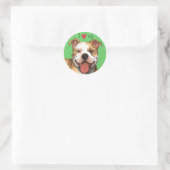 Ik hou van mijn Pit Bull Terrier Ronde Sticker (Tas)