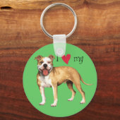 Ik hou van mijn Pit Bull Terrier Sleutelhanger (Voorkant)