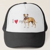 Ik hou van mijn Pit Bull Terrier Trucker Pet (Voorkant)