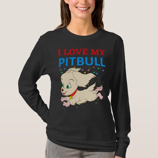Ik hou van mijn Pitbull 19 T-shirt (Voorkant)