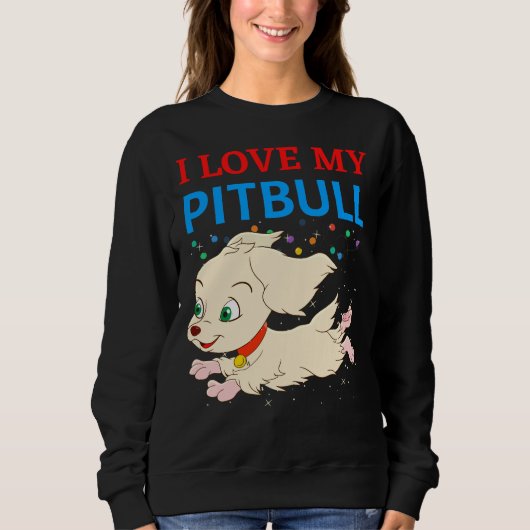 Ik hou van mijn Pitbull 19 Trui (Voorkant)