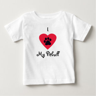 Ik hou van mijn Pitbull Baby, lang Sleeve T-Shirt